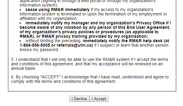 RM&R end user agreement
